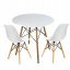 Круглий стіл JUMI Scandinavian Design white 80см. + 2 сучасні скандинавські стільці Луцьк