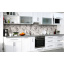 Наклейка на скинали Zatarga на кухню «Белый шёлк» 650х2500 мм виниловая 3Д наклейка кухонный фартук самоклеящаяся Київ