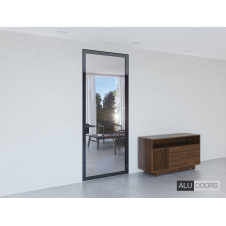 Скрытая дверь ALUDOORS Clear со стеклом Diamant