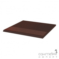 Плитка Paradyz Cloud Brown Duro stopnica ryflowane prosta 30х30