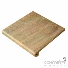 Клинкерная плитка ступень 33x33 Gres de Aragon Columbia Peldano Ref. 24-33 Beige бежевая