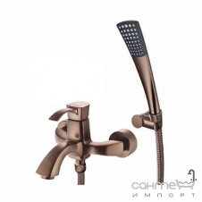 Змішувач для ванни з душовим гарнітуром Welle Odelia BE23202RC-H21155-CN1303 темна бронза