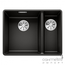 Гранитная кухонная мойка врезная Blanco Silgranit Subline 340/160-F 525984 черный