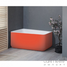 Отдельностоящая ванна из литого камня Balteco Gamma 150 белая внутри/Green Beige RAL 1000