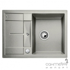 Гранитная кухонная мойка с сушкой Blanco Metra 45 S Silgranit 513027 алюметаллик