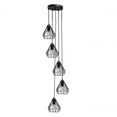 Потолочный подвесной светильник Atma Light серии Bevel 165-5-230 Black Запоріжжя