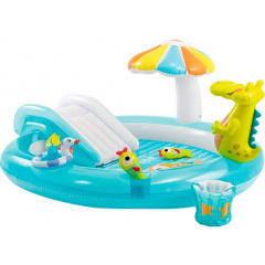 Игровой центр бассейн надувной детский Intex 57165 Крокодильчик Разноцветный (bint_57165) Миколаїв