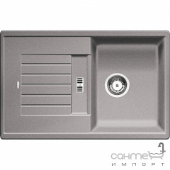 Гранитная кухонная мойка с сушкой Blanco Zia 45S Silgranit 526013 антрацит Обухів