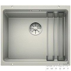 Гранитная кухонная мойка Blanco Etagon 500-U Silgranit с подставкой из нержавеющей стали 522234 серый беж Надвірна