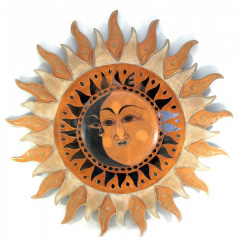 Зеркало мозаичное Arjuna Солнце d-60 cм 30237 Золотистый (45506) Дніпро