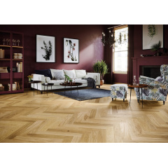 Паркетная доска Barlinek Pure Vintage Дуб Bright Herringbone Нежин
