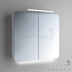 Дзеркальна шафка з LED підсвічуванням Marsan Adele 3 650х900 чорний Лубни