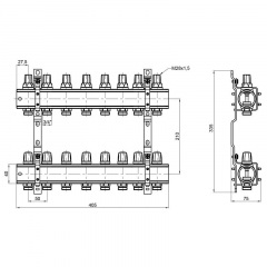 Коллектор без расходомеров ICMA №K005 1x8 Бровары