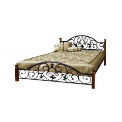 Ліжко Жозефіна з дерев'яними ніжками 140х190 Київ