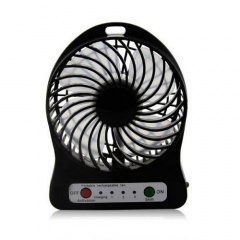 Вентилятор настольный Mini Fan XSFS-01 с аккумулятором 18650 Black (007196) Ровно