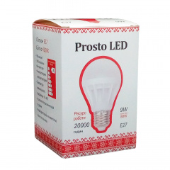 Светодиодная лампа Prosto LED SK-9W-E27 G61 4100К (Шар) Запоріжжя