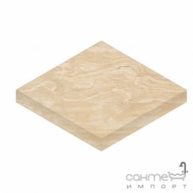 Ступінь кутова права 33x33 Atlas Concorde Marvel Pro Scalino Angolare Dx Travertino Alabastrino Бежева