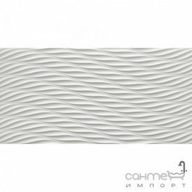 Настінна плитка 40x80 Atlas Concorde 3 D Wall Design Twist White Matt