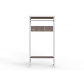 Вешалка напольная Ferrum-decor Трелис 14 180x90x38 см Дуб Сонома / Белый (XK00317)