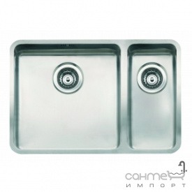 Кухонна мийка Reginoх Ohio 40х40 + 18х40 LEFT (лівостороння) Нержавіюча Сталь