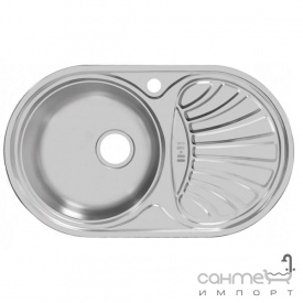 Кухонна мийка Ukinox Favorit 747.447 GW 6K L декор оборотна