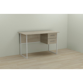 Компьютерный стол Ferrum-decor Дакота 75x120x70 белый ДСП Дуб Сонома 16мм