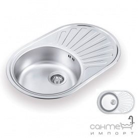 Кухонная мойка Ukinox Favorit 770.480 GT 6K M матовая оборотная