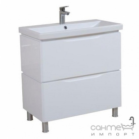 Напольная тумба Аква Родос Венеция с раковиной Elite 80 белая