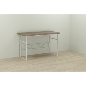 Компьютерный стол Ferrum-decor Раян 75x120x60 белый ДСП Дуб Сонома Труфель 32мм