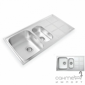Кухонна мийка Ukinoх Lotus 950.500 15 GT 8K L н / с декор оборотна