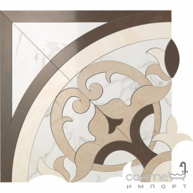 Напольный керамогранитный декор 60x60 Atlas Concorde Marvel Elegance Angolo Warm Коричнево-Бежевый