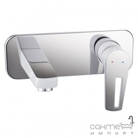 Змішувач для умивальника настінний Imprese Breclav VR-05245W хром білий