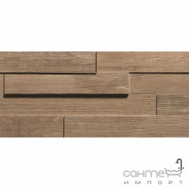 Керамогранітна мозаїка 20x44 Atlas Concorde Axi 3D Brick Chestnut Brown
