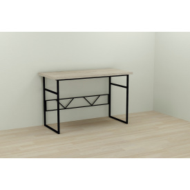 Компьютерный стол Ferrum-decor Раян 76x120x60 черный ДСП Дуб Сонома 32мм