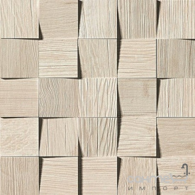 Керамогранитная мозаика 35x35 Atlas Concorde Axi Mosaico 3D White Pine Белая