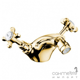 Змішувач для біде з хрестовими рукоятками Imprese Cuthna 40280 zlato-n