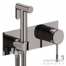 Гігієнічний душ з змішувачем прихованого монтажу Imprese Brenta ZMK091908122 графітовий хром