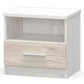 Тумба прикроватная Ким (комплект: 2 шт.) Дуб кари белый + Сан-рено Мебель Сервис
