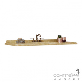 Мармурова стільниця з білою раковиною для тумби Marsan Melissa 1350 бежевий мармур