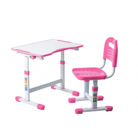 Комплект парта і стілець-трансформери Sole II Pink