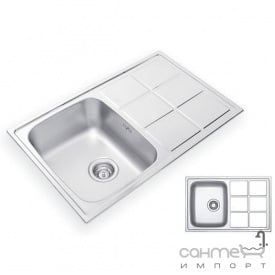 Кухонная мойка Ukinox Lotus 780.500 GT 8K P н/с полированная оборотная