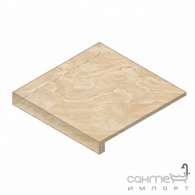 Ступінь кутова ліва 33x33 Atlas Concorde Marvel Pro Scalino Angolare Sx Travertino Alabastrino Бежева