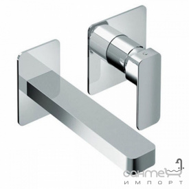 Смеситель для раковины скрытого монтажа с внутренней частью и изливом Eurorama Tono 144904C хром