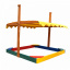 Детская песочница цветная SportBaby с уголками и навесом 145х145х150 (Песочница 23) Полтава