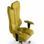 Кресло KULIK SYSTEM MONARCH Экокожа с подголовником со строчкой Желтый (2-901-WS-MC-0211) Ромни