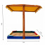 Детская песочница цветная SportBaby с уголками и навесом 145х145х150 (Песочница 23) Київ