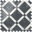 Плитка з білої глини мозаїка Atlas Concorde Marvel Noir Mix Diagonal Mosaic 9MVH Чернігів