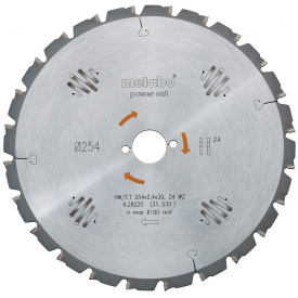 Пильный диск Metabo 230х2,6x30мм НМ WZ=24 (628011000)