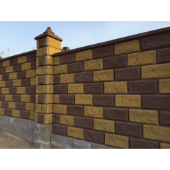 Блок декоративный колотый фасковый 390х90х190 мм коричневый Киев