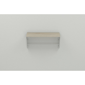 Полка настенная Ferrum-decor Комфи 260x500x240 металл Белый ДСП Сонома 16 мм (KOM0011)